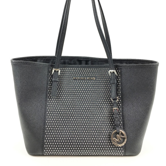 Michael Kors Handbags - Michael Kors Micro Stud Small Jet Shoulder Bag
